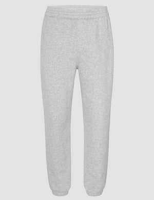 gray midi fleece joggers with pockets. 
