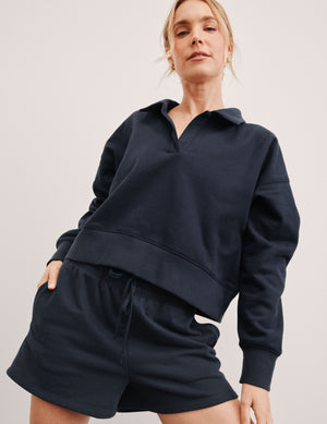 LuxeFleece Collared Sweatshirt